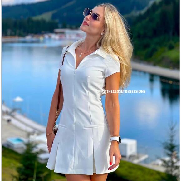 ZARA White Fitted Mini Dress NWT | Blogger Fave Shirt Collar - Picture 10 of 16